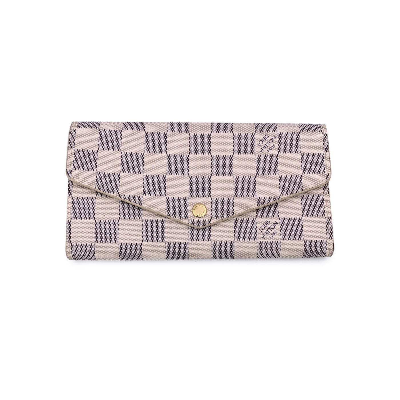 Louis Vuitton Damier Azur Canvas Long Sarah Clutch Wallet