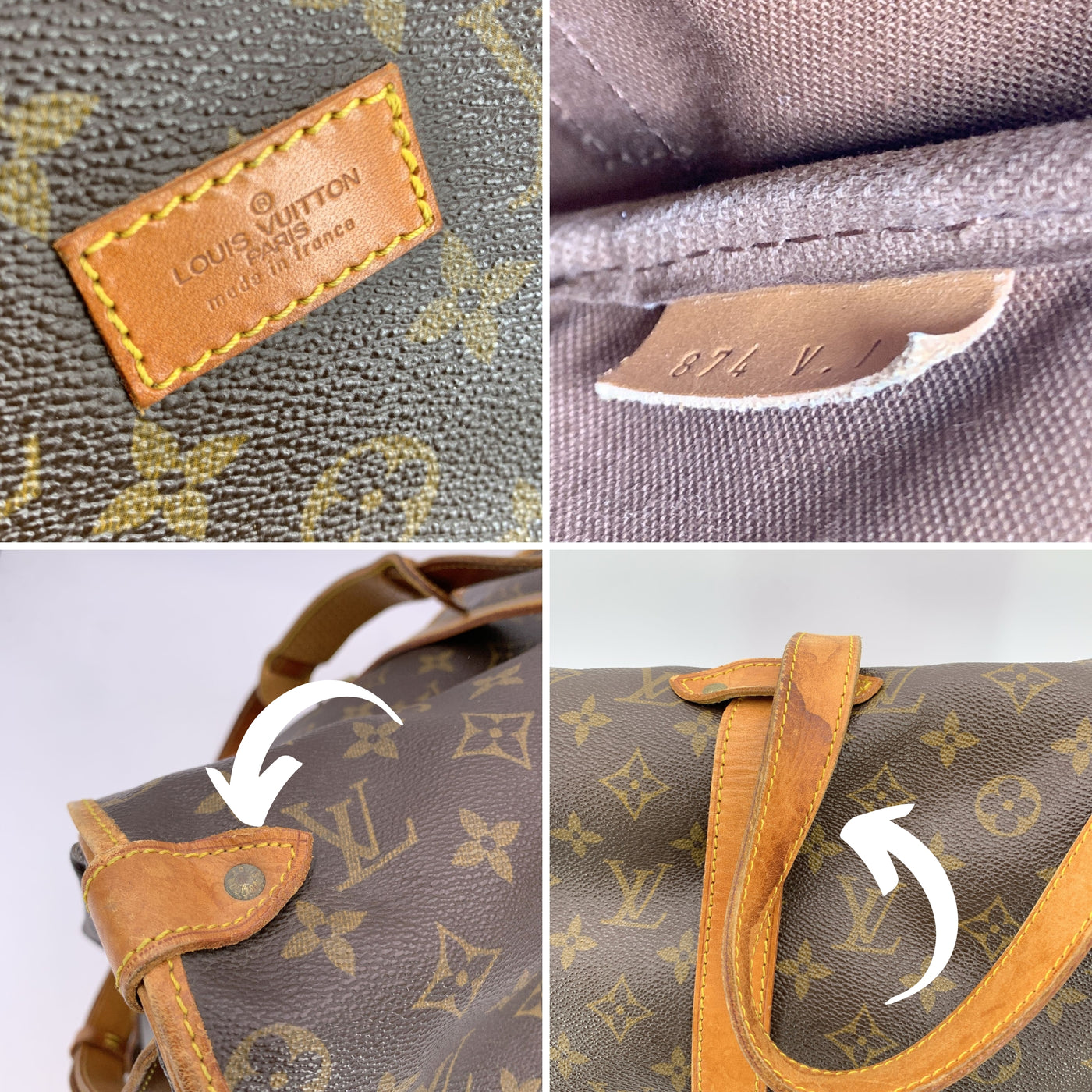 Louis Vuitton Vintage Monogram Canvas Saumur 35 Crossbody Bag