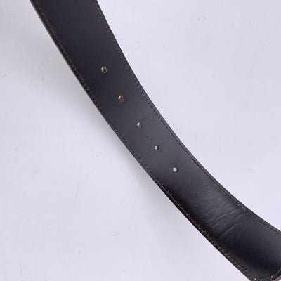 Gucci Silver Guccissima Monogram Leather Belt GG Buckle Size 95/38