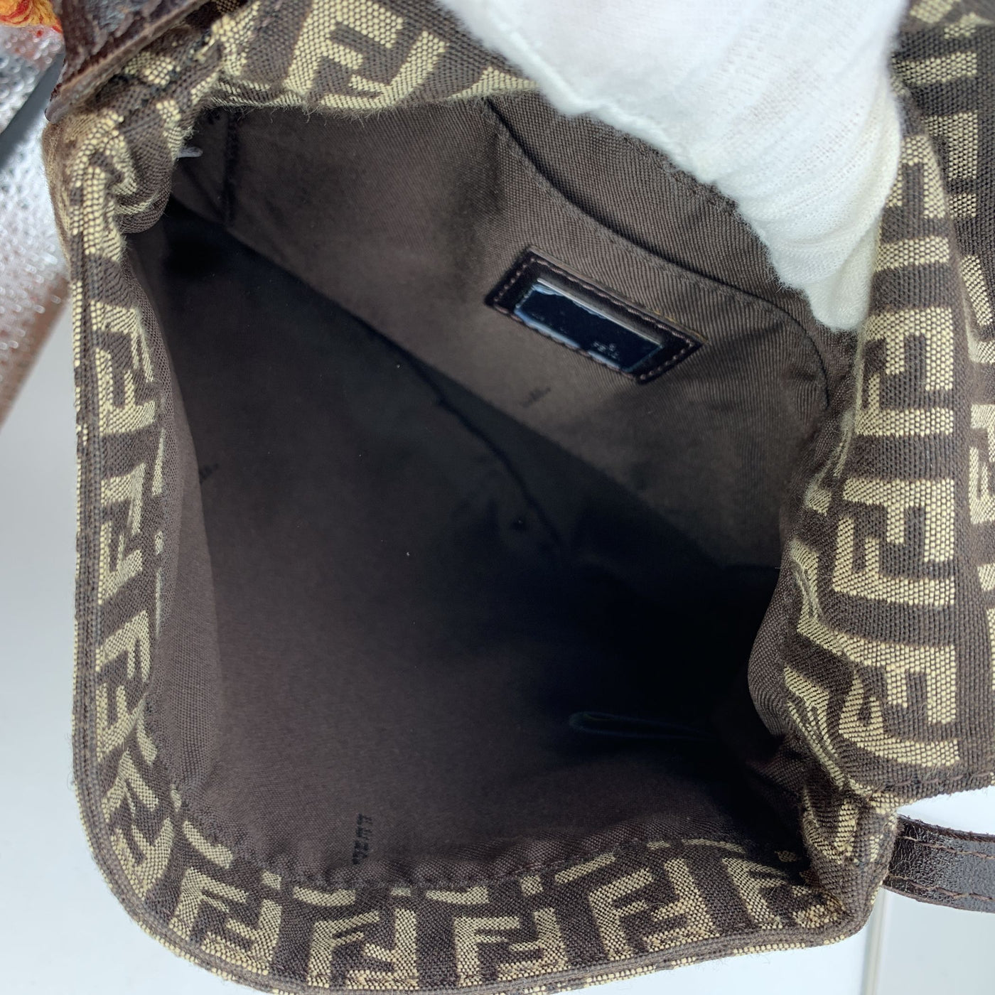 Fendi Brown Zucchino Monogram Canvas Messenger Bag