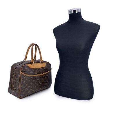Louis Vuitton Vintage Brown Monogram Canvas Deauville Travel Bag