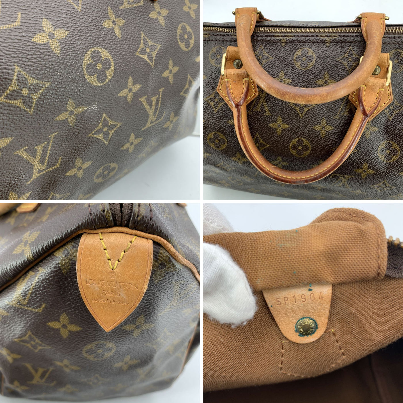 Louis Vuitton Vintage Monogram Canvas Speedy 30 Handbag M41526