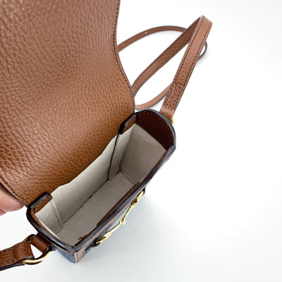Gucci Monogram Denim and Leather Horsebit 1955 Mini Crossbody Bag