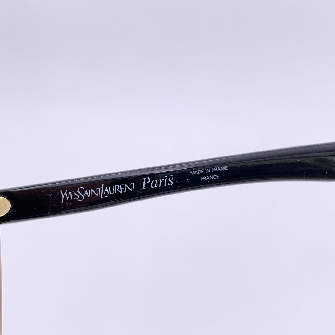 Yves Saint Laurent Vintage Black Beige Sunglasses CUPIDON 55/16 140mm