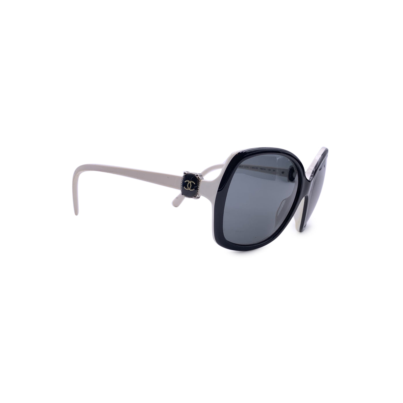 Chanel Black White Acetate 5174 Women Sunglasses 58/16 135mm