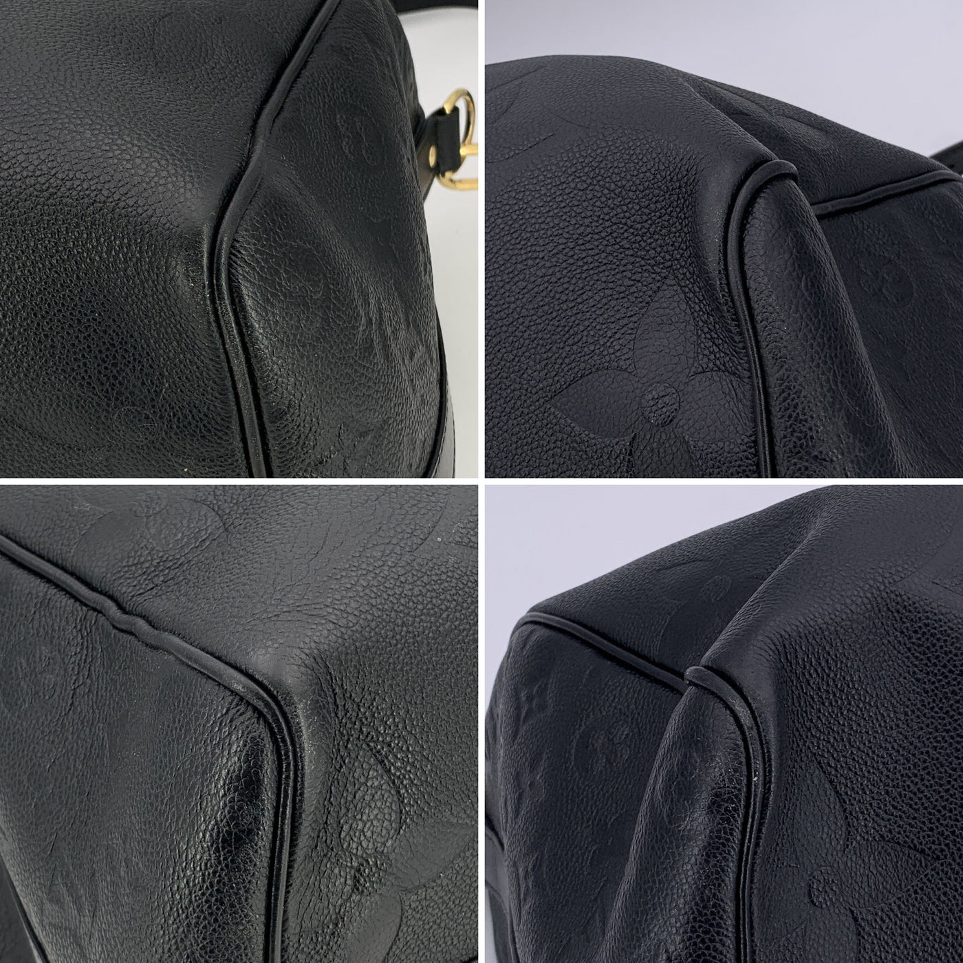 Louis Vuitton Black Monogram Empreinte Geant Keepall 45 M45532 Bandoulière