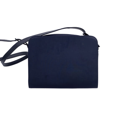 Yves Saint Laurent Vintage Black Satin YSL Logo Shoulder Bag