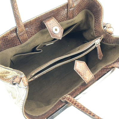 Fendi Brown Leather 2Jours Tote Handbag with Shoulder Strap