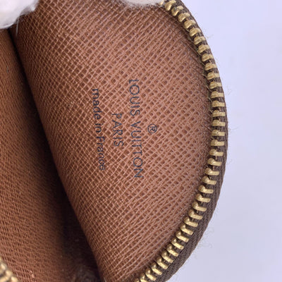 Louis Vuitton Monogram Canvas Round Coin Purse Wallet Pouch