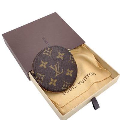 Louis Vuitton Monogram Canvas Round Coin Purse Wallet Pouch