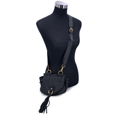 See by Chloe Black Leather Mini Collins Saddle Tassel Shoulder Bag