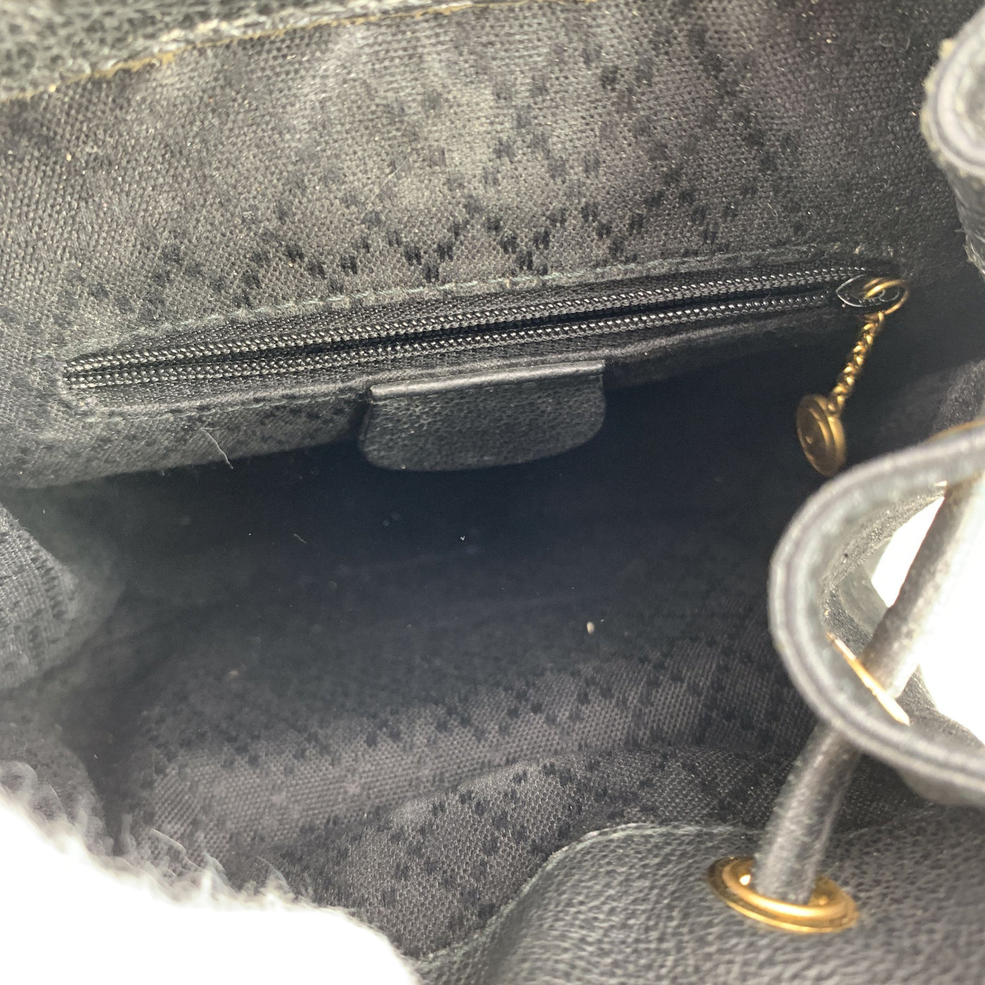 Gucci Vintage Black Suede Small Bamboo Backpack Shoulder Bag