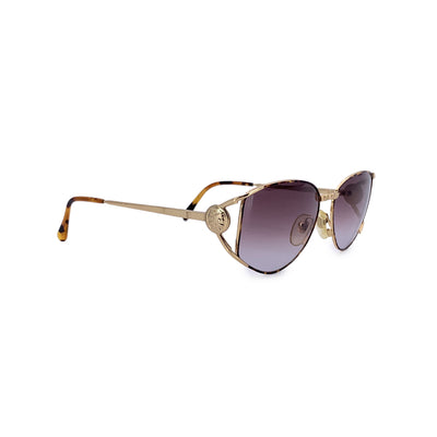 Fendi Vintage Brown Gold Metal Sunglasses FV 239 56/15 135mm
