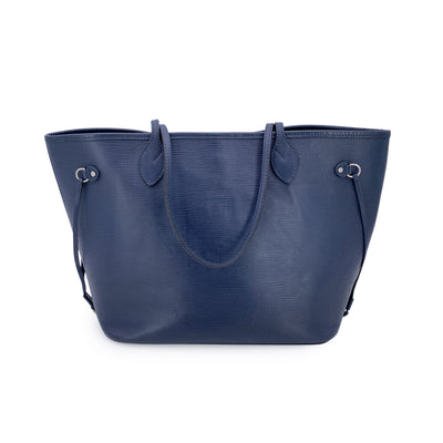Louis Vuitton Blue Epi Leather Neverfull MM Tote Bag