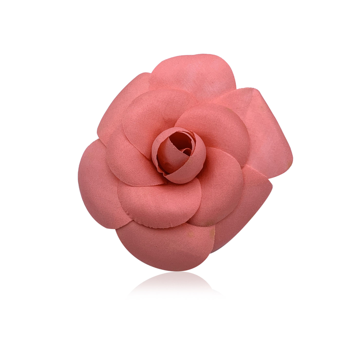 Chanel Vintage Fabric Pink Flower Pin Brooch Camellia Camelia