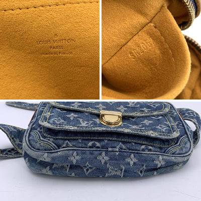 Louis Vuitton Light Blue Denim Monogram Waist Bum Belt Bag