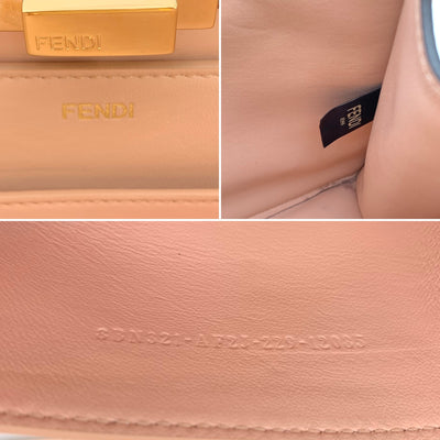 Fendi Pink Leather Peekaboo ISeeU Medium Top Handle Satchel Bag