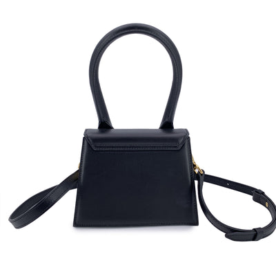 Jacquemus White Leather Le Chiquito Small Structured Bag with Strap