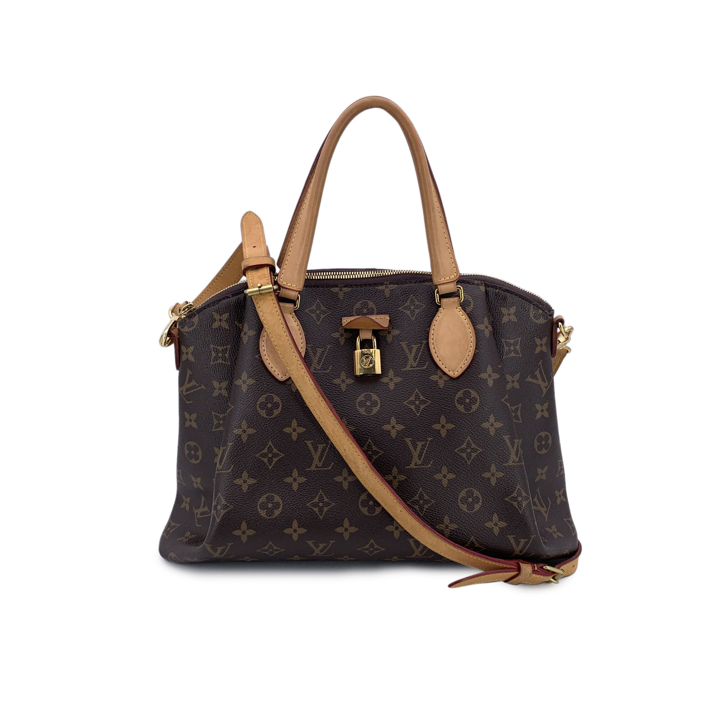 Louis Vuitton Brown Canvas Monogram Rivoli MM Satchel Bag