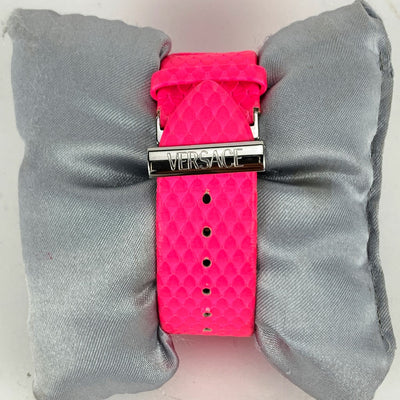 Versace Fluo Pink Fuchsia PSQ 99 Ladies Hippodrome Wrist Watch