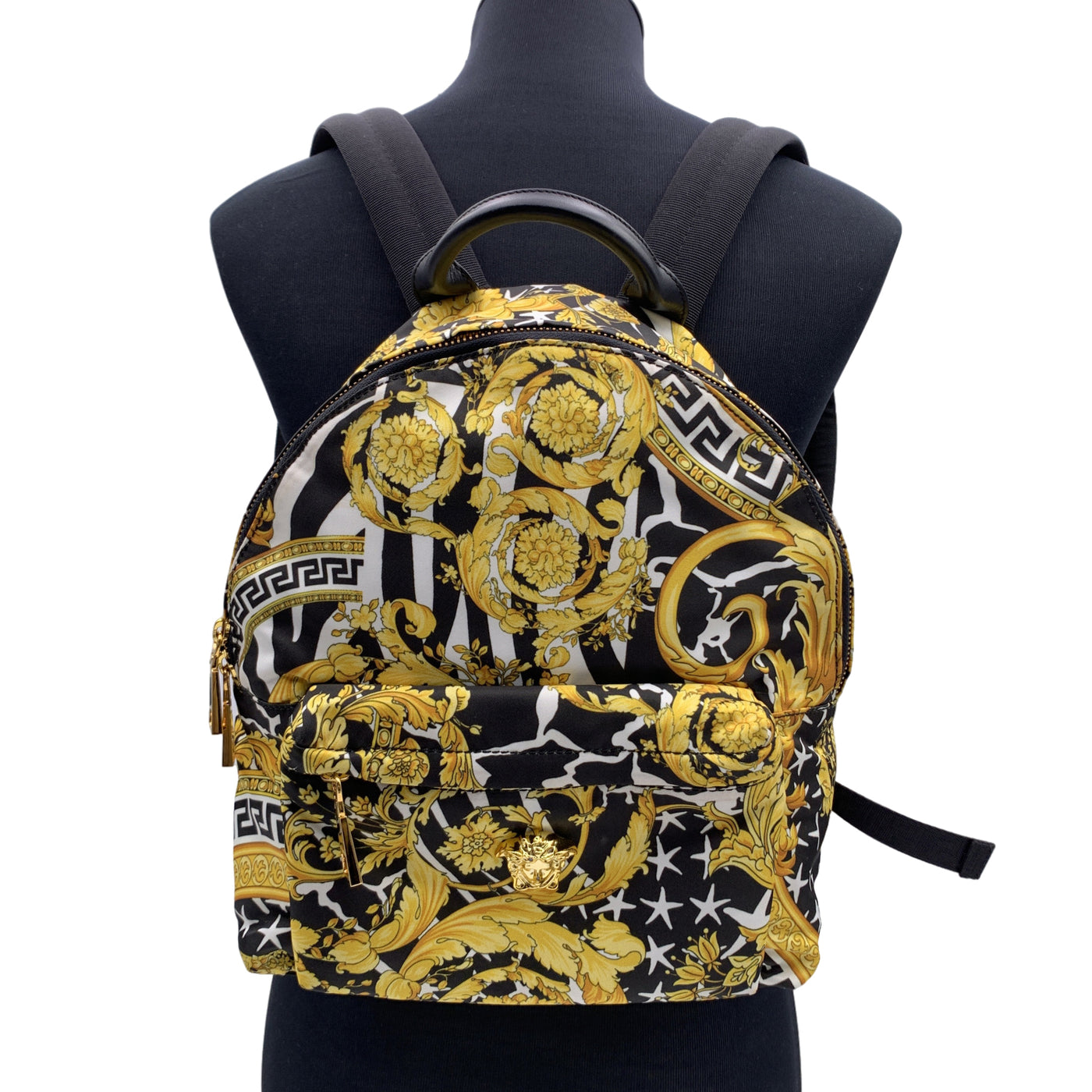 Versace Nylon Baroque Medusa Small Backpack Shoulder Bag