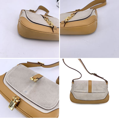 Gucci Beige Suede and Leather Mini Flap Jackie Bag Tom Ford Era