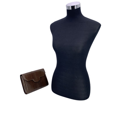 Yves Saint Laurent Vintage Brown Leather Convertible Shoulder Bag