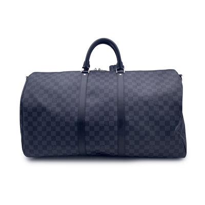 Louis Vuitton Damier Graphite Canvas Keepall 55 Bandouliere Bag