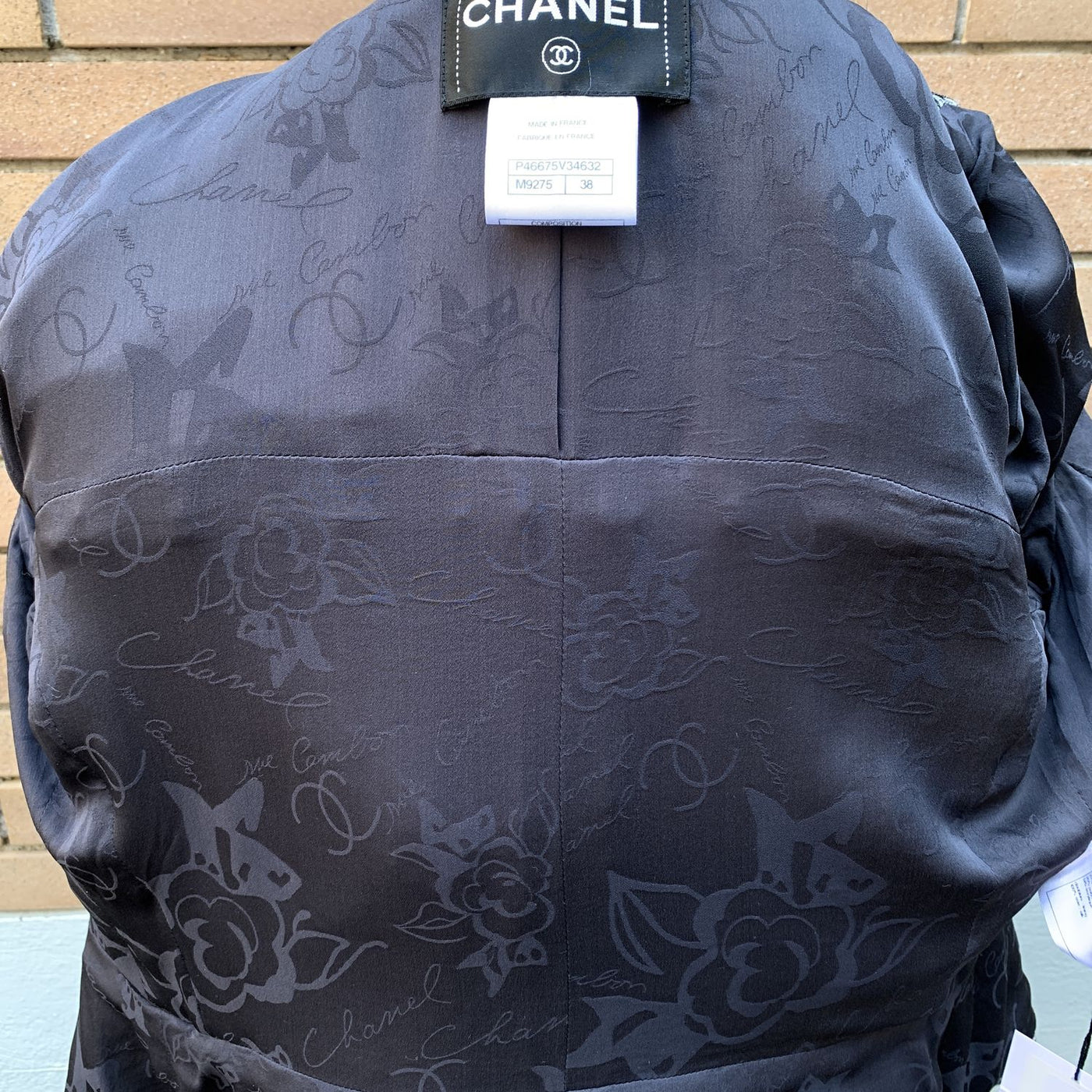 Chanel Grey Wool Blend Zip Front Jacket Size 38 FR