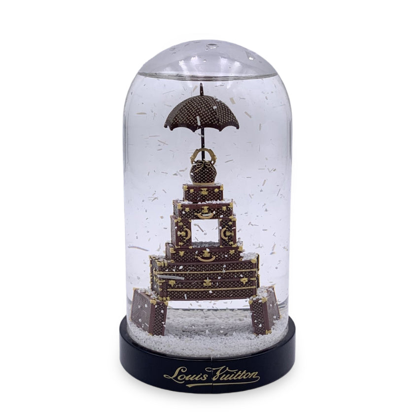 Louis Vuitton Rare Snow Globe Suitcase Eiffel Tower Home Decor