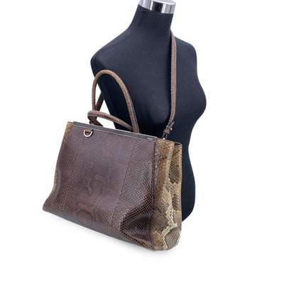 Fendi Brown Leather 2Jours Tote Handbag with Shoulder Strap