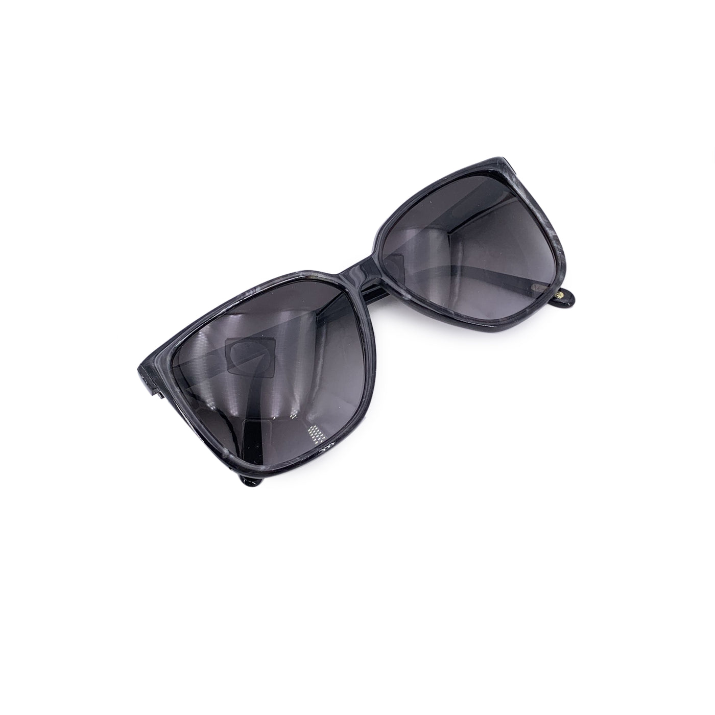 Gianni Versace Vintage Black Acetate Sunglasses 466 57/15 140mm
