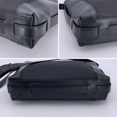 Celine Vintage Black Macadam Canvas Shoulder Bag Tote