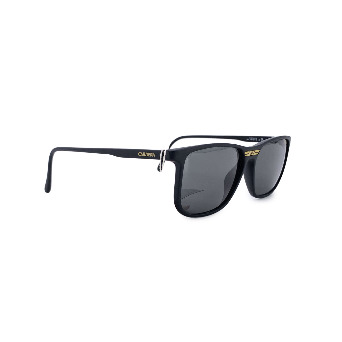 Carrera Vintage Matt Black Lcm Square 5465 Sunglasses Polarized Lenses