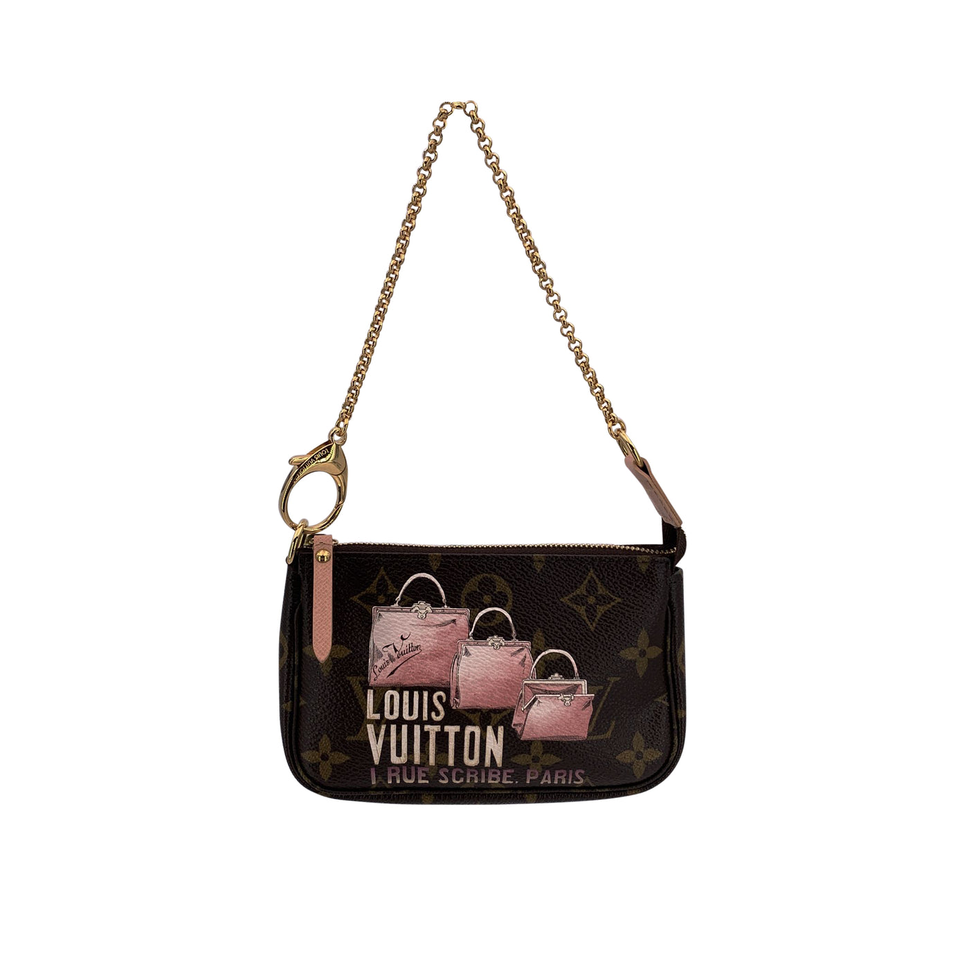 Louis Vuitton Monogram 1 Rue Scribe Mini Pochette Accessories Bag