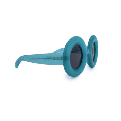 Jeremy Scott by Linda Farrow Blue Oversize JSPool/3 Sunglasses 145 mm