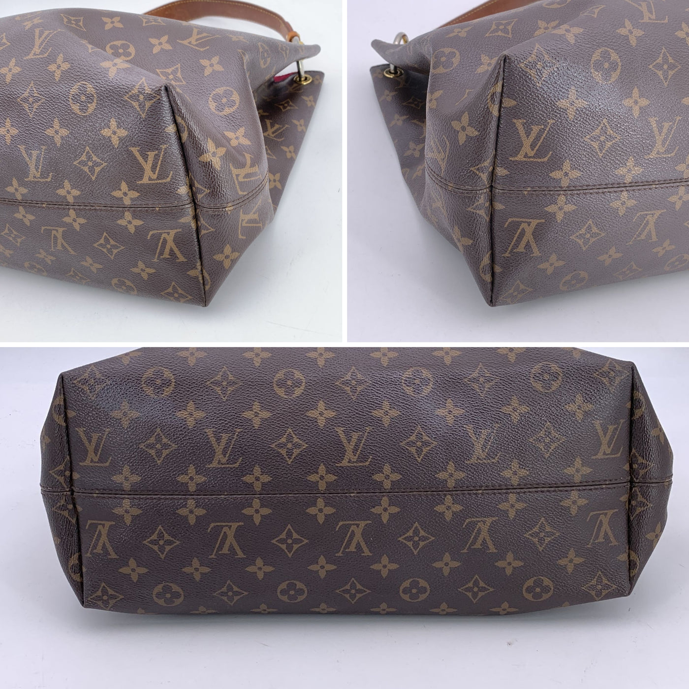 Louis Vuitton Monogram Canvas Graceful PM Shoulder Hobo Bag Tote