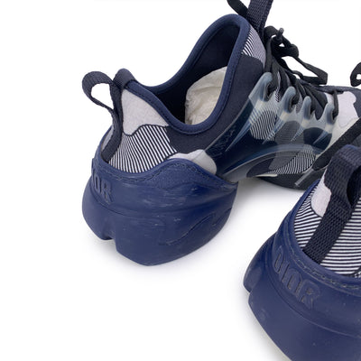 Christian Dior Blue D Connect Sneakers Low Top Shoes Size 38