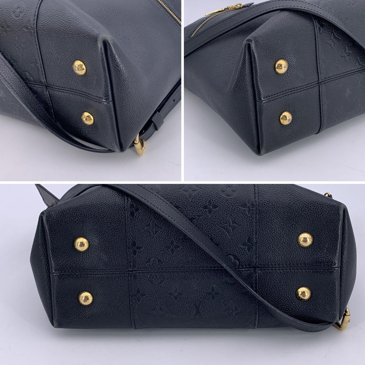 Louis Vuitton Black Monogram Empreinte Melie Tote Shoulder Bag