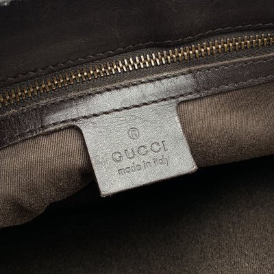 Gucci Beige Brown Monogram Canvas Bucket Shoulder Bag Tote