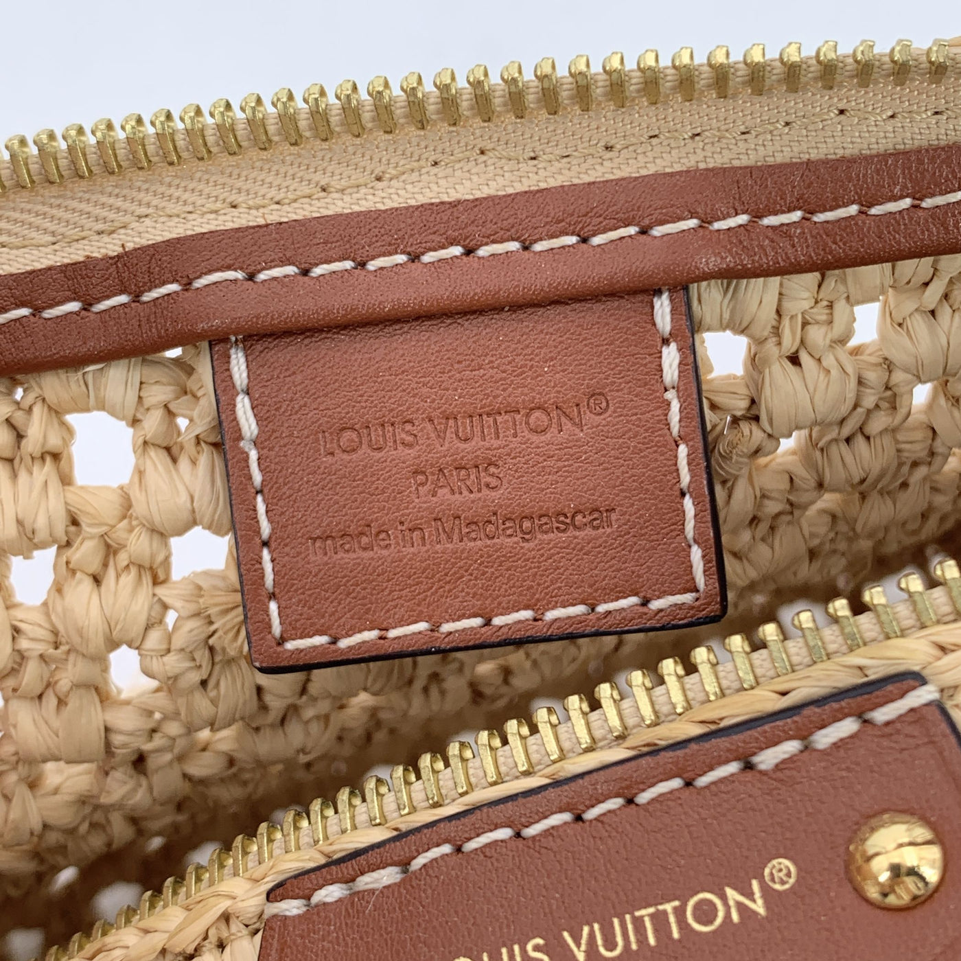 Louis Vuitton Beige Raffia Straw Hills Pochette Shoulder Bag M14304