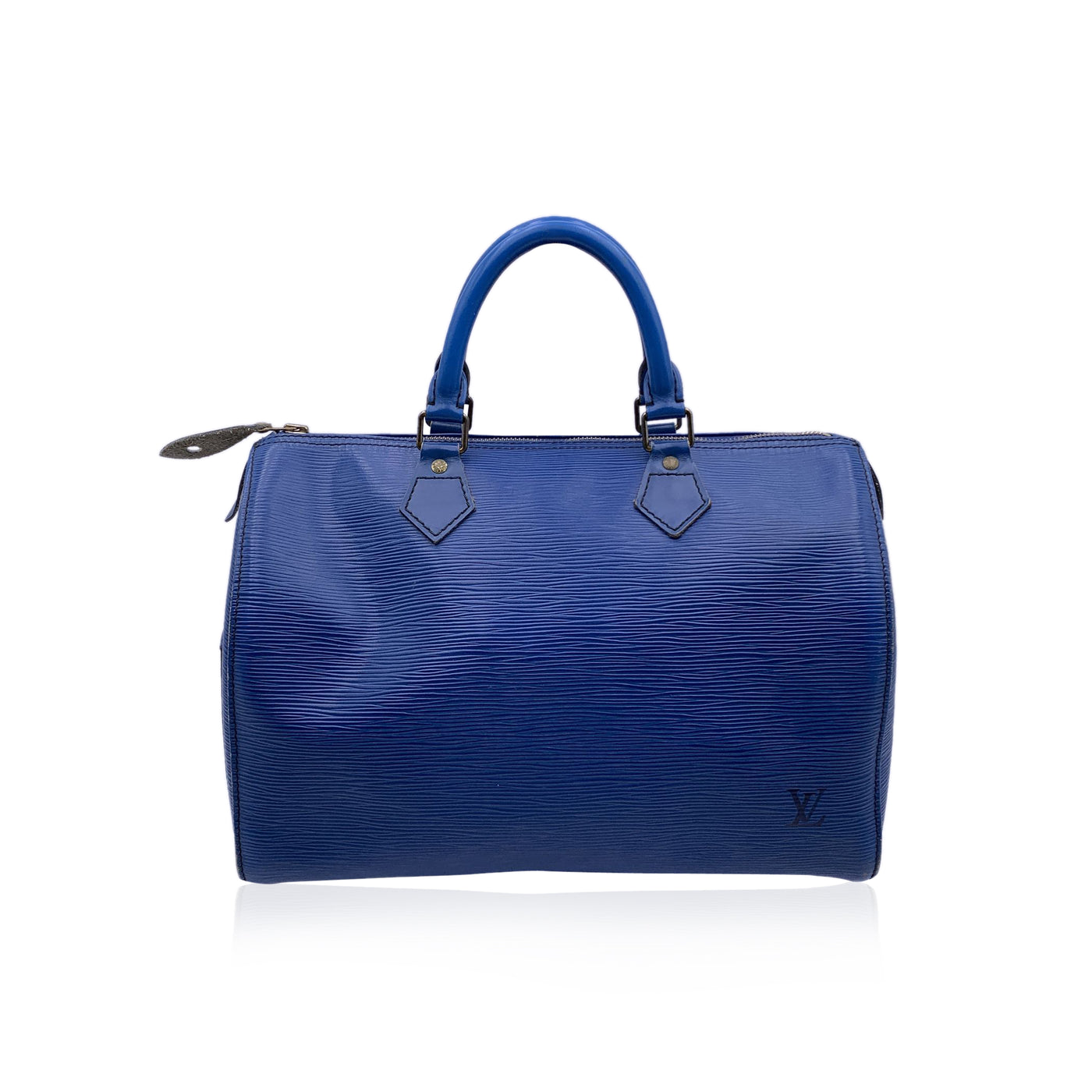 Louis Vuitton Toledo Blue Epi Leather Speedy 30 Boston Bag Handbag