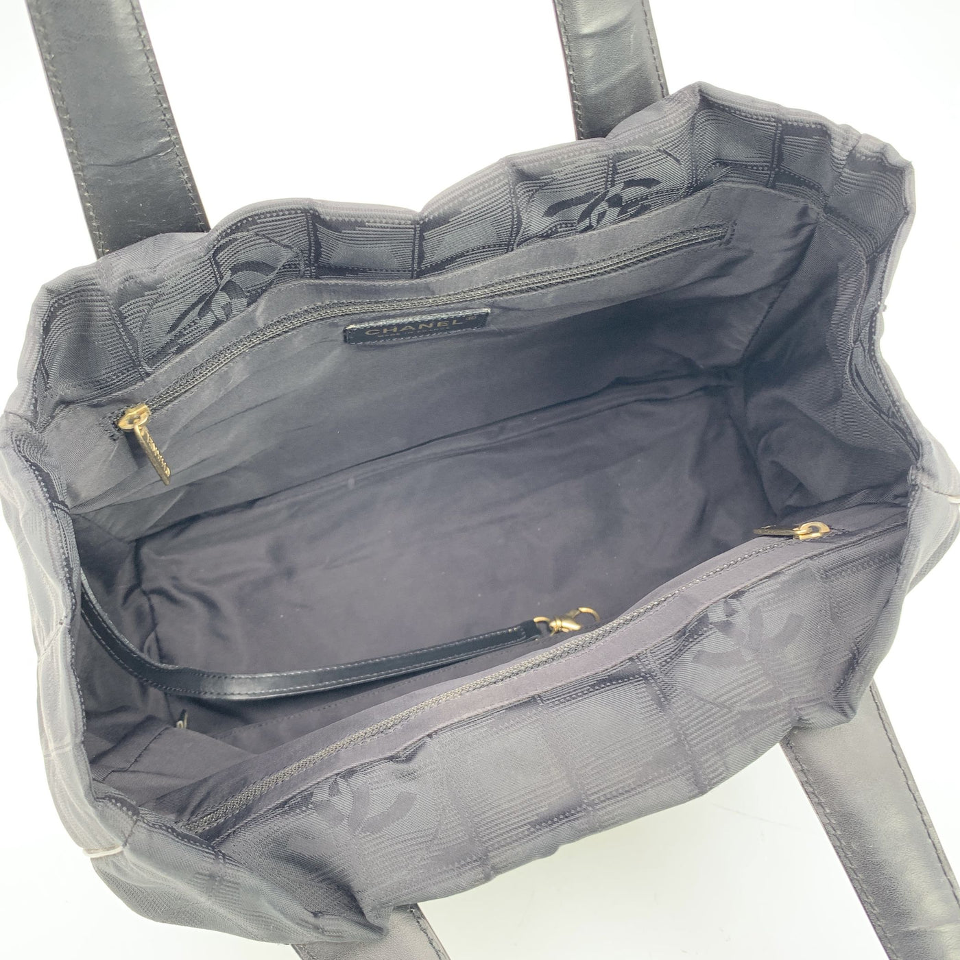 Chanel Black Nylon New Travel Line Tote Shoulder Bag 2000s