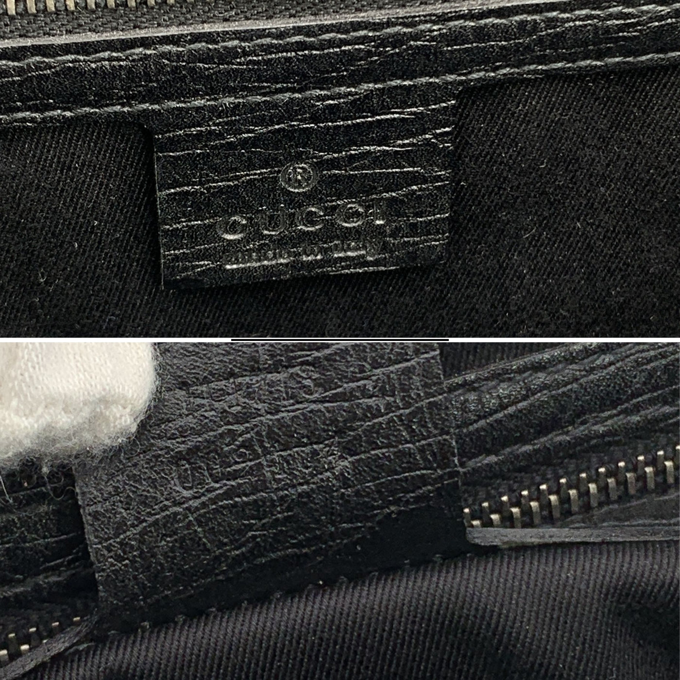 Gucci Black GG Monogram Canvas Bamboo Bullet Shoulder Bag