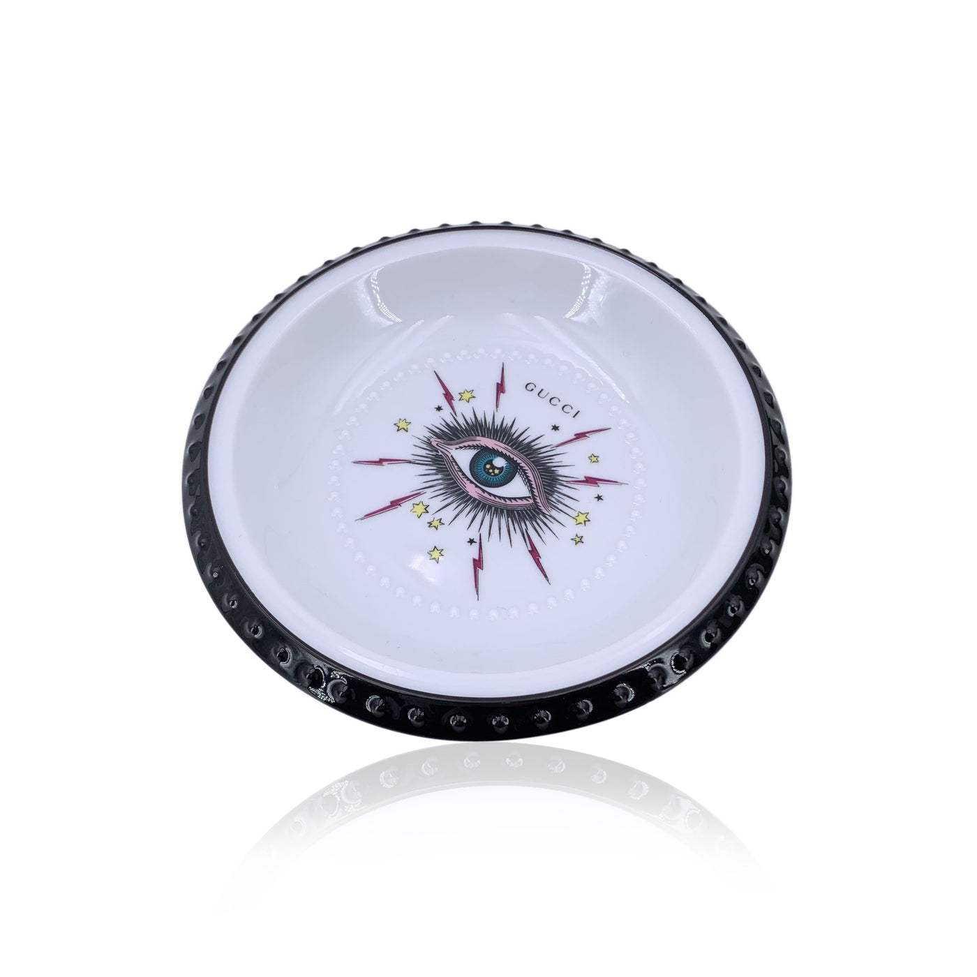 Gucci Porcelain Star Eye Decorative Round Trinket Tray Ashtray