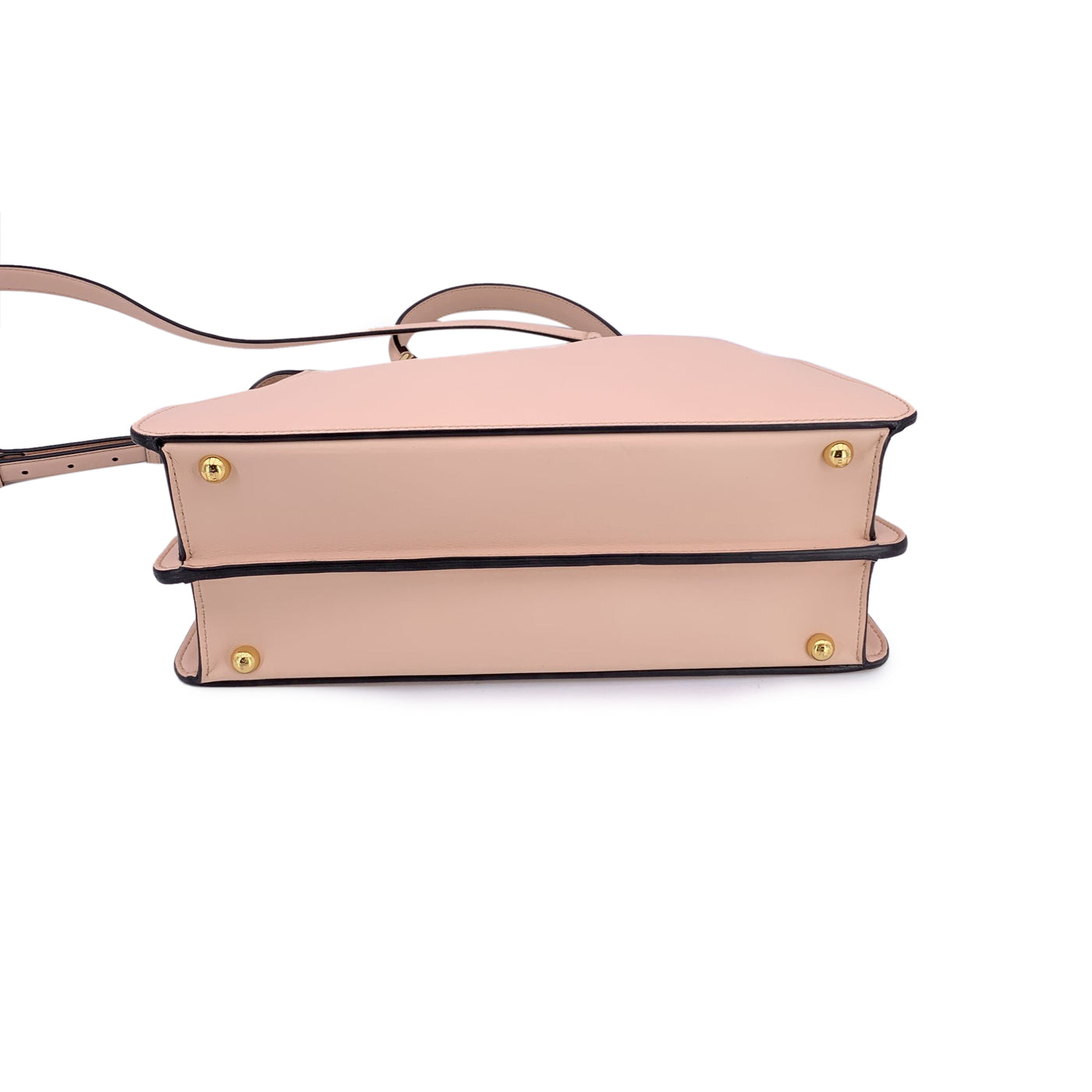 Fendi Pink Leather Peekaboo ISeeU Medium Top Handle Satchel Bag
