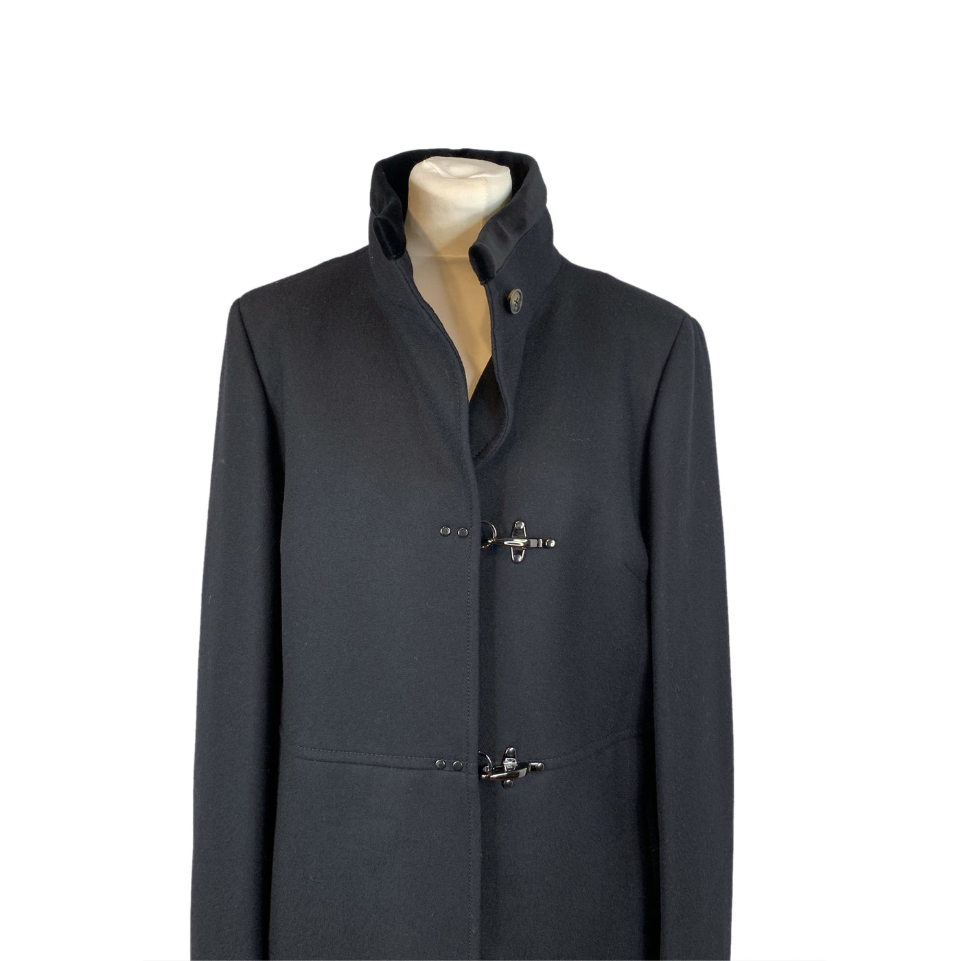 Fay Black Pure Virgin Wool Virginia Coat Size XXXL