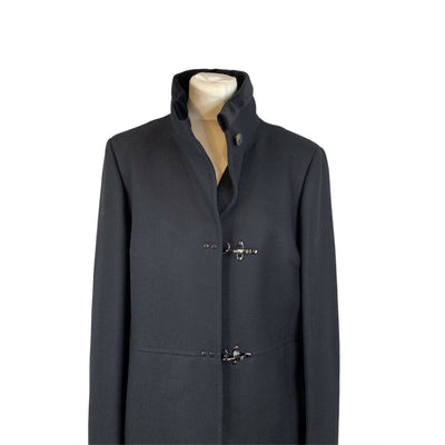 Fay Black Pure Virgin Wool Virginia Coat Size XXXL