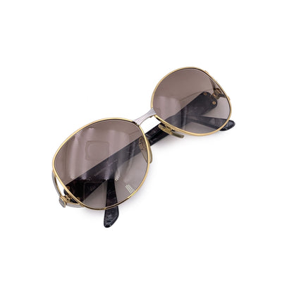 Valentino Vintage Gold Metal Sunglasses Mod. V350 56/14 130mm