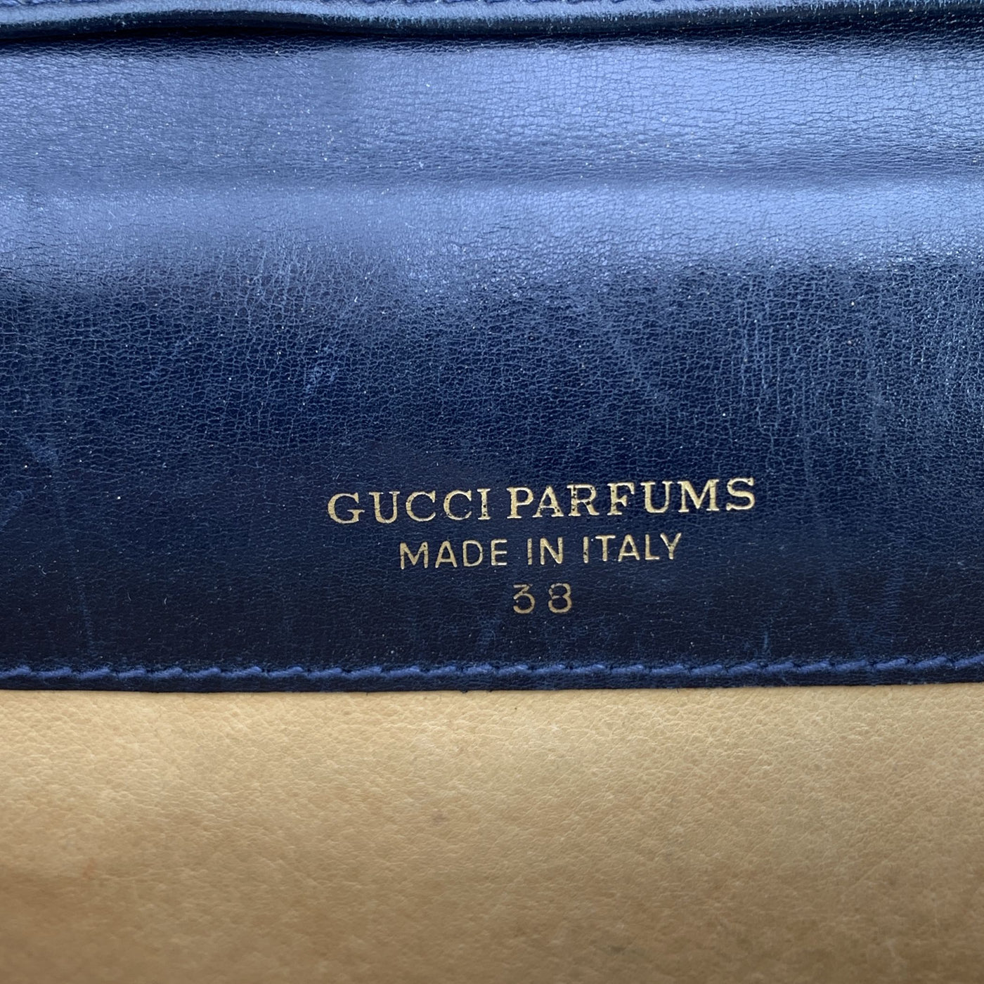 Gucci Vintage Blue Monogram Ophidia Stripes Vertical Crossbody Bag